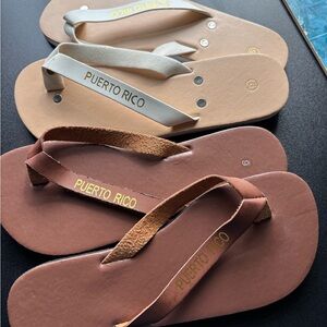 Brown and Tan Flip Flops Bundle